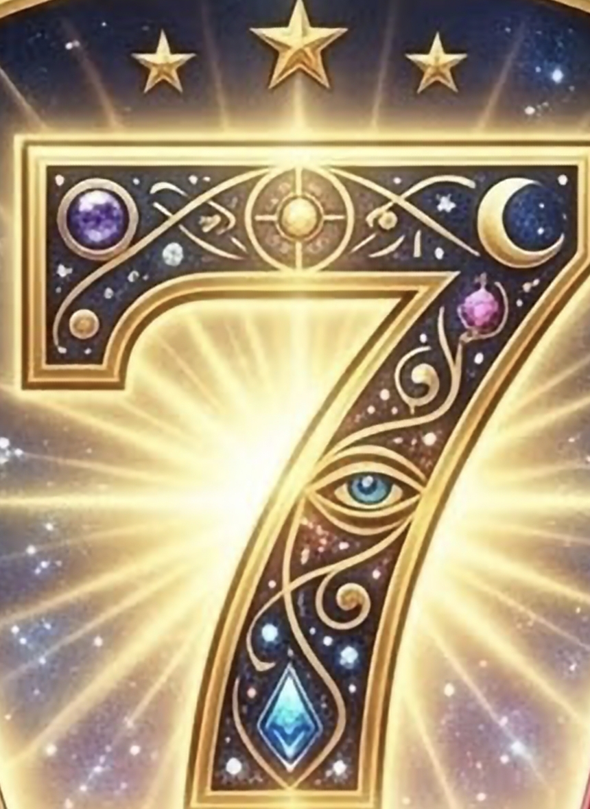 Golden cosmic seven Temple mark